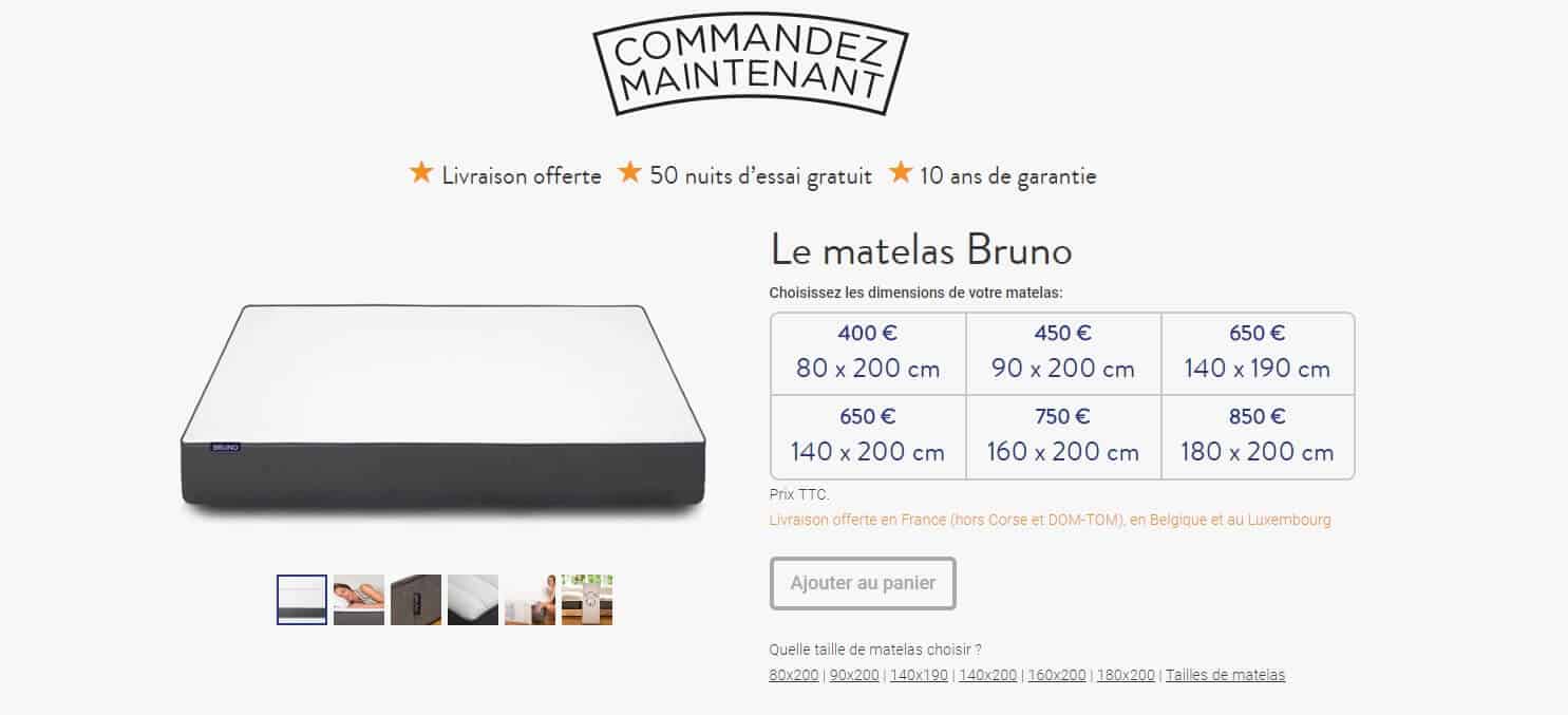 commander le matelas bruno